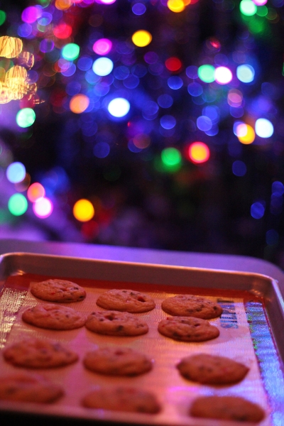 Chocolate Chip Candy Cane Cookies by Doughvelopment 